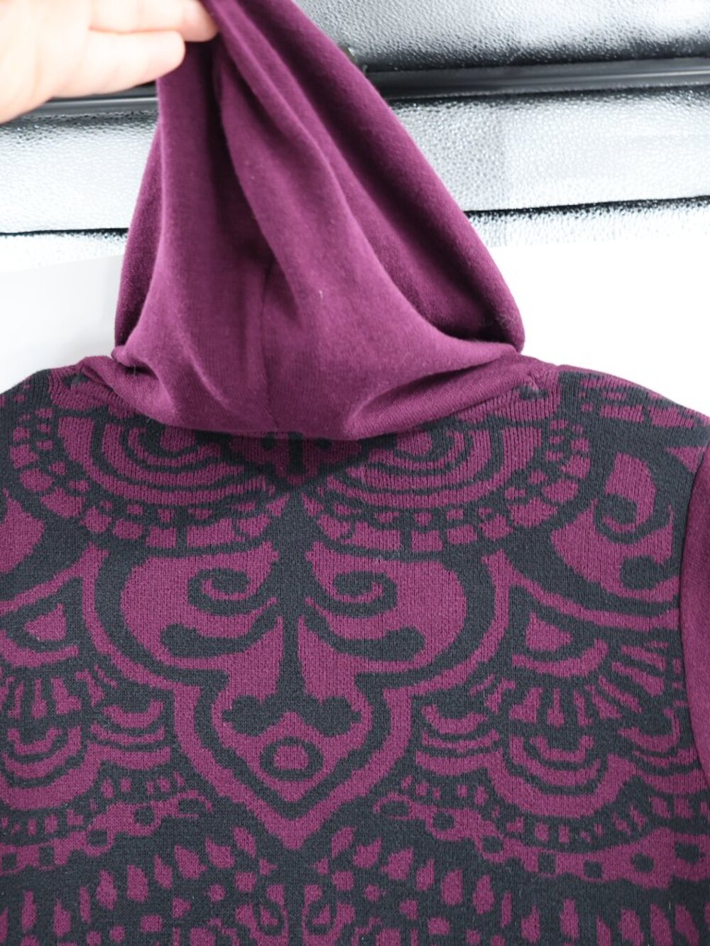 PrAna Sweater Womens Medium misha duster Zip Up Hooded Organic Cotton Ribbed - Picture 8 of 11